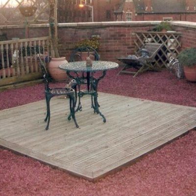 Terrazzo a colata rosso mattone