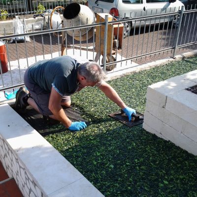 Posa di corteccia a colata