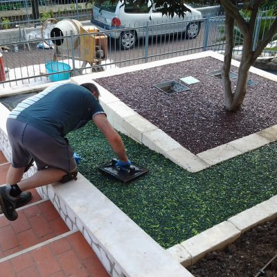 Posa di corteccia a colata